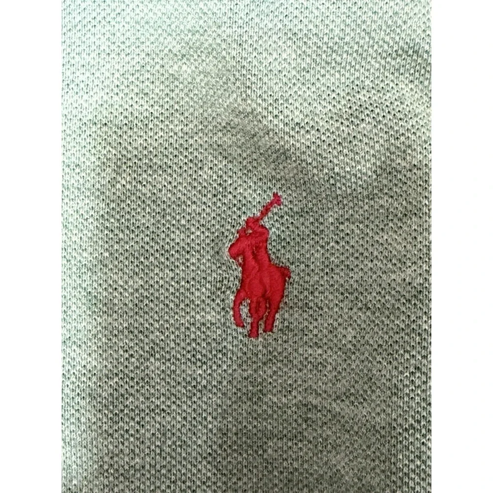 Vintage Ralph Lauren Polo Shirt Mens Sz Large Green Short Sleeve Pique Red Pony